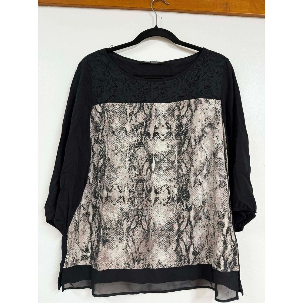 Betty Barclay Urban Snake Designer Top Size 10 US